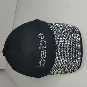 Bebe- Black Bedazzled Women's Cap